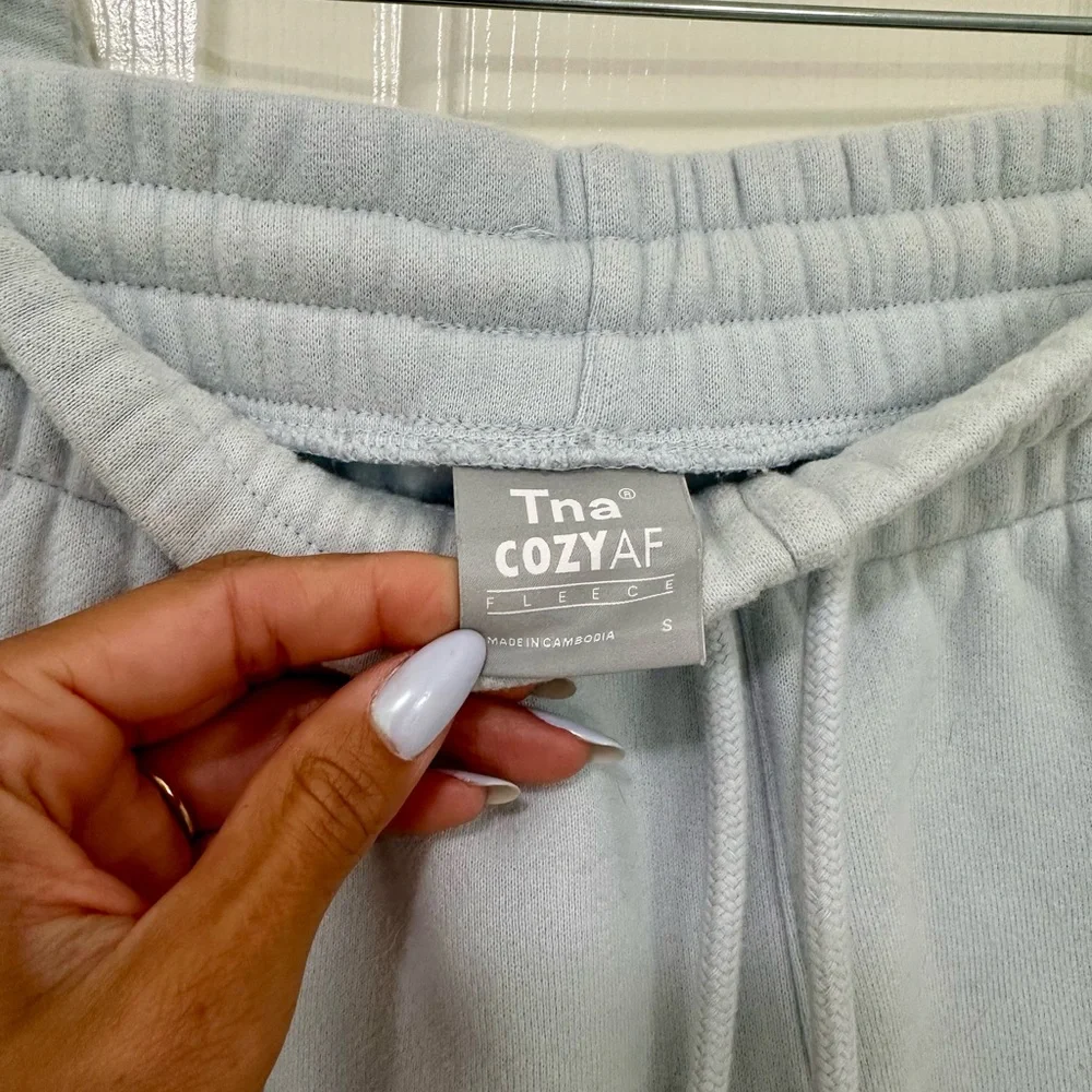 TNA Sky Blue CozyAF Fleece Sweatset - Picture 5 of 8